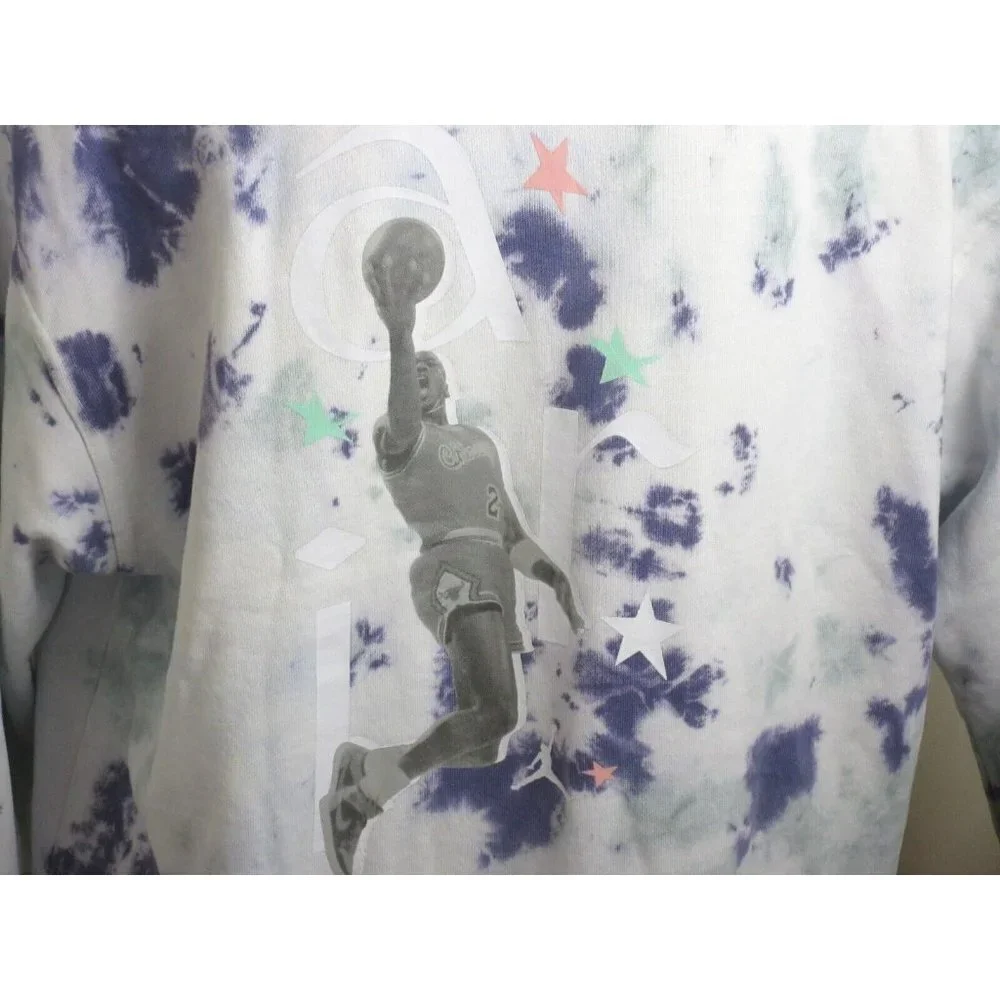 Men's Jordan Sport DNA Tie Dye PO Hoodie Sweatshirt Ocean Cube Sizes NWT